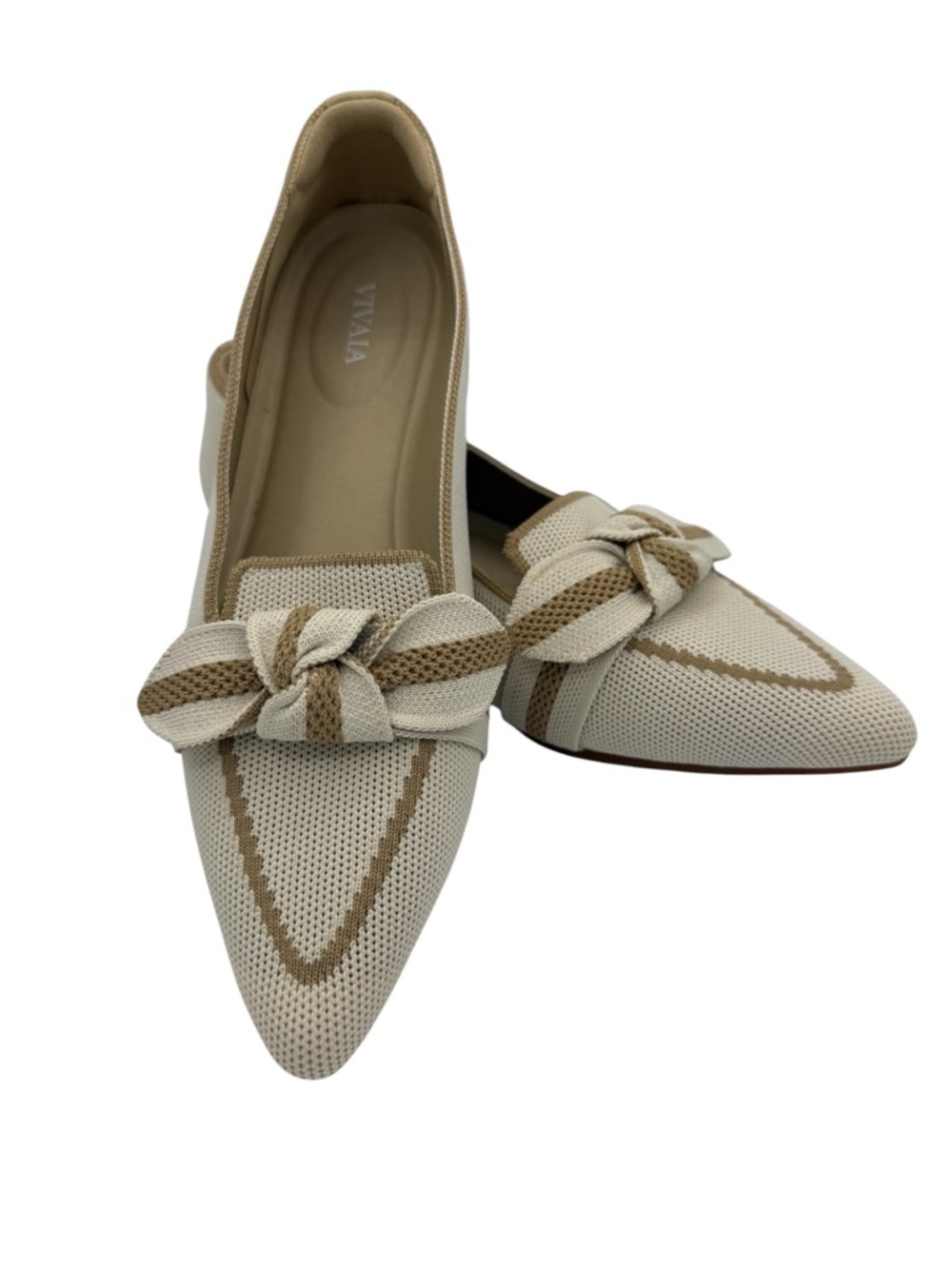 Vivaia Michelle 2.0 Bow Flats 7 1/2 Ivory/Nude
